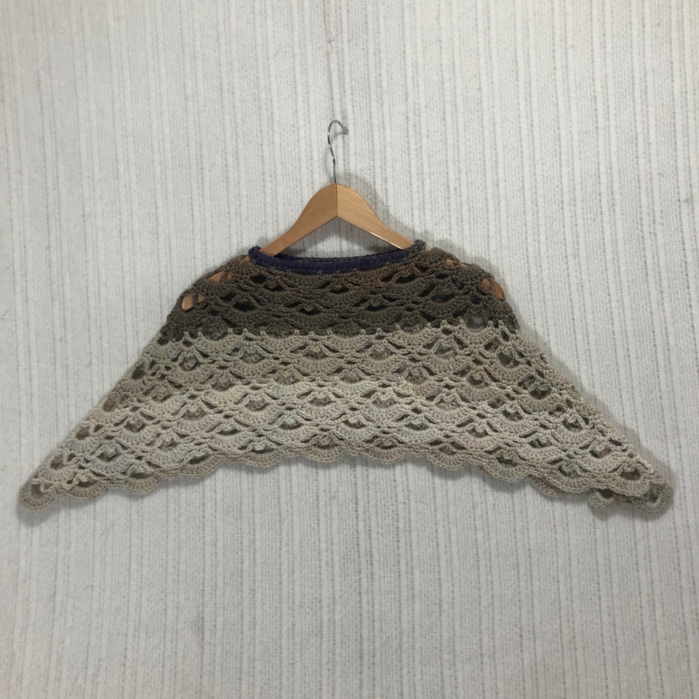 Crochet Shawl Cover‎ Up Ombre Handmade Boho Festival Women's